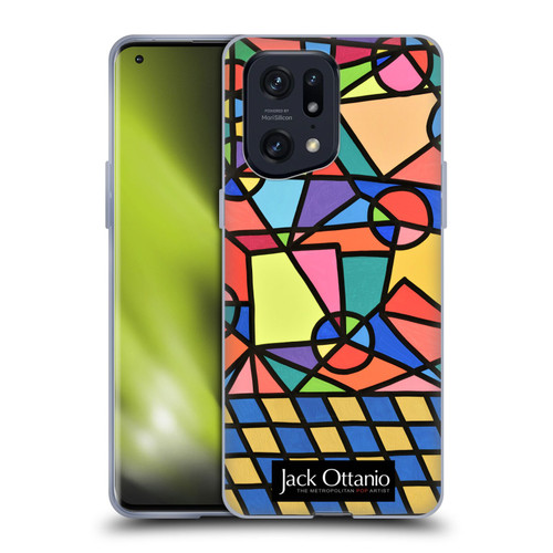 Jack Ottanio Art Caos Geometrico Organizzato Soft Gel Case for OPPO Find X5 Pro