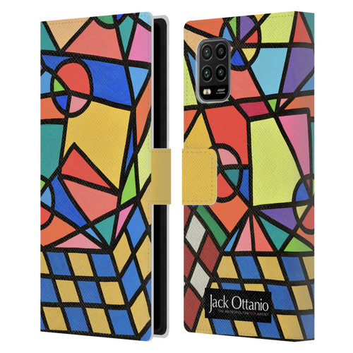 Jack Ottanio Art Caos Geometrico Organizzato Leather Book Wallet Case Cover For Xiaomi Mi 10 Lite 5G