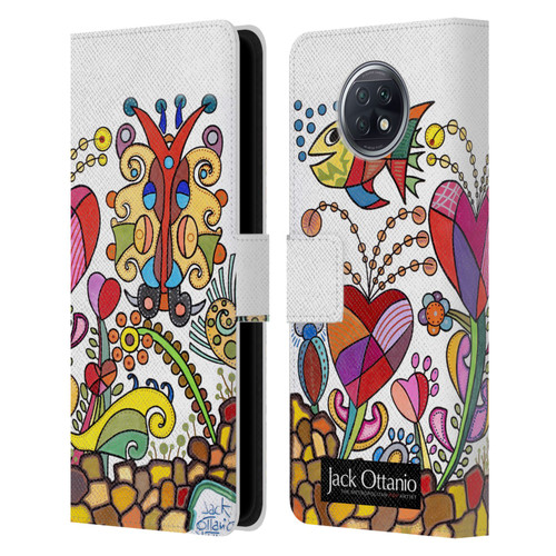 Jack Ottanio Art Crazy Garden Leather Book Wallet Case Cover For Xiaomi Redmi Note 9T 5G