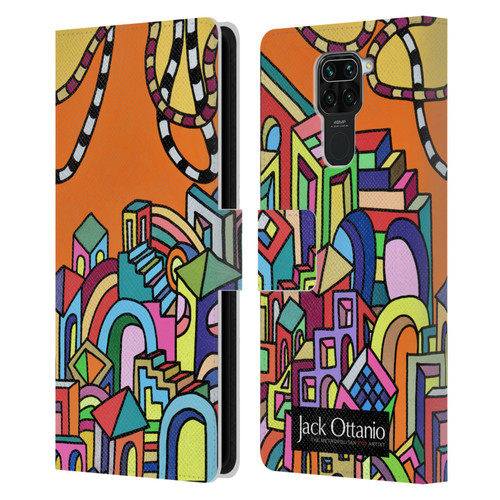 Jack Ottanio Art Borgo Fantasia 2050 Leather Book Wallet Case Cover For Xiaomi Redmi Note 9 / Redmi 10X 4G