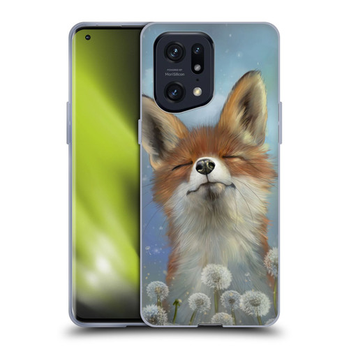 Ash Evans Animals Dandelion Fox Soft Gel Case for OPPO Find X5 Pro