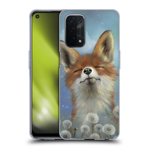 Ash Evans Animals Dandelion Fox Soft Gel Case for OPPO A54 5G