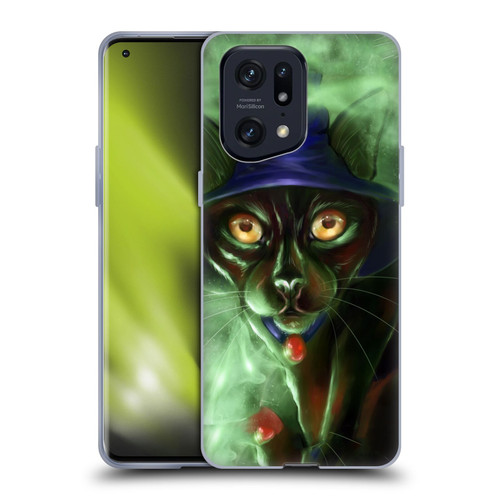 Ash Evans Black Cats Conjuring Magic Soft Gel Case for OPPO Find X5 Pro