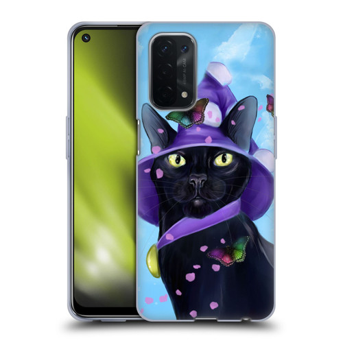 Ash Evans Black Cats Butterfly Sky Soft Gel Case for OPPO A54 5G