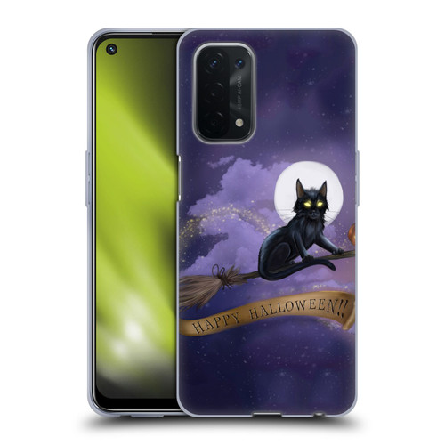 Ash Evans Black Cats Happy Halloween Soft Gel Case for OPPO A54 5G
