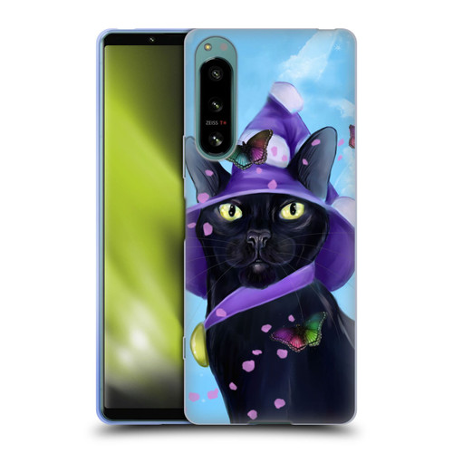 Ash Evans Black Cats Butterfly Sky Soft Gel Case for Sony Xperia 5 IV