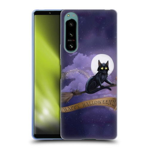Ash Evans Black Cats Happy Halloween Soft Gel Case for Sony Xperia 5 IV