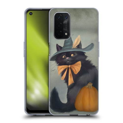Ash Evans Black Cats 2 Halloween Pumpkin Soft Gel Case for OPPO A54 5G