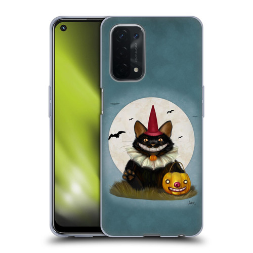 Ash Evans Black Cats 2 Halloween Cat Soft Gel Case for OPPO A54 5G