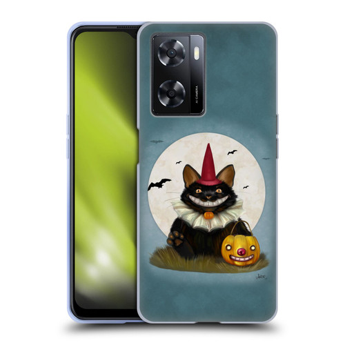 Ash Evans Black Cats 2 Halloween Cat Soft Gel Case for OPPO A57s