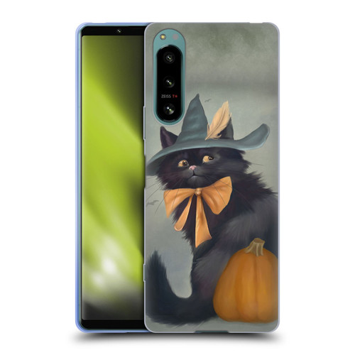 Ash Evans Black Cats 2 Halloween Pumpkin Soft Gel Case for Sony Xperia 5 IV