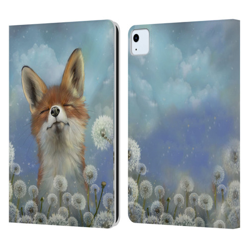 Ash Evans Animals Dandelion Fox Leather Book Wallet Case Cover For Apple iPad Air 2020 / 2022