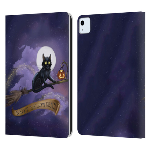 Ash Evans Black Cats Happy Halloween Leather Book Wallet Case Cover For Apple iPad Air 2020 / 2022