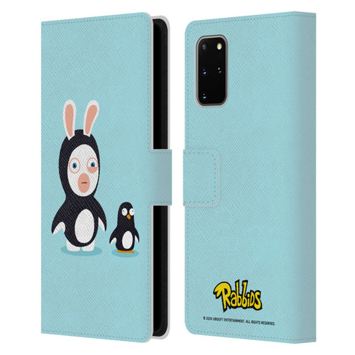 Rabbids Costumes Penguin Leather Book Wallet Case Cover For Samsung Galaxy S20+ / S20+ 5G