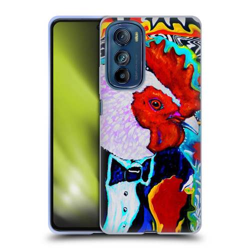 Mad Dog Art Gallery Animals Rooster Soft Gel Case for Motorola Edge 30