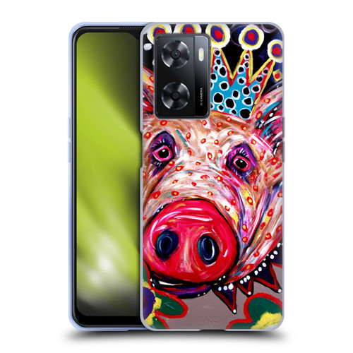 Mad Dog Art Gallery Animals Missy Pig Soft Gel Case for OPPO A57s