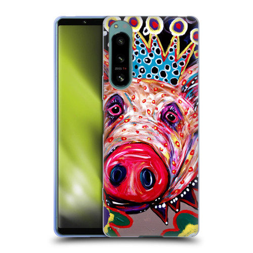 Mad Dog Art Gallery Animals Missy Pig Soft Gel Case for Sony Xperia 5 IV