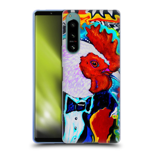 Mad Dog Art Gallery Animals Rooster Soft Gel Case for Sony Xperia 5 IV