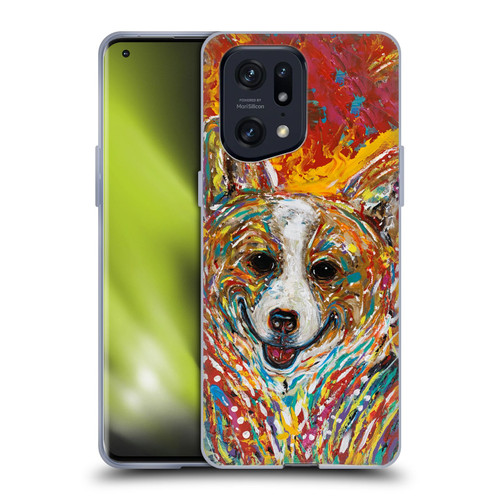 Mad Dog Art Gallery Dog 5 Corgi Soft Gel Case for OPPO Find X5 Pro