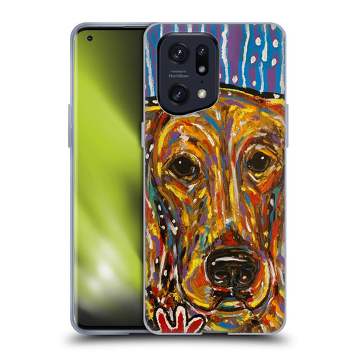 Mad Dog Art Gallery Dog 5 Golden Retriever Soft Gel Case for OPPO Find X5 Pro