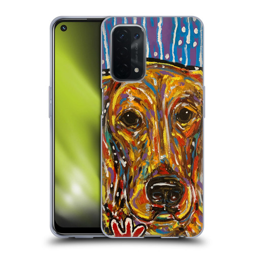 Mad Dog Art Gallery Dog 5 Golden Retriever Soft Gel Case for OPPO A54 5G