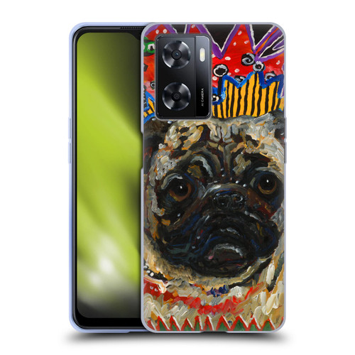 Mad Dog Art Gallery Dogs Pug Soft Gel Case for OPPO A57s