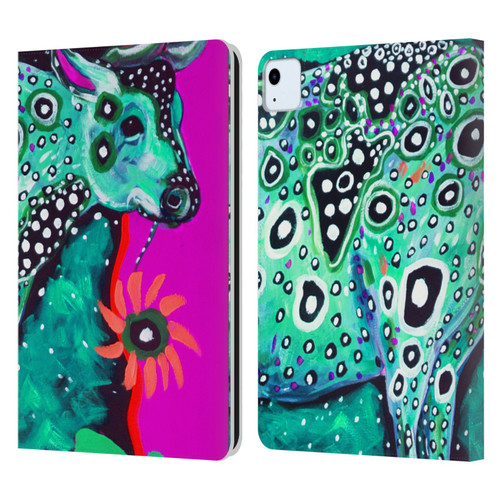 Mad Dog Art Gallery Animals Cosmic Cow Leather Book Wallet Case Cover For Apple iPad Air 2020 / 2022