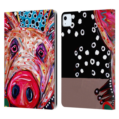 Mad Dog Art Gallery Animals Missy Pig Leather Book Wallet Case Cover For Apple iPad Air 2020 / 2022