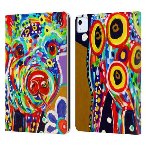 Mad Dog Art Gallery Animals Pig Leather Book Wallet Case Cover For Apple iPad Air 11 2020/2022/2024