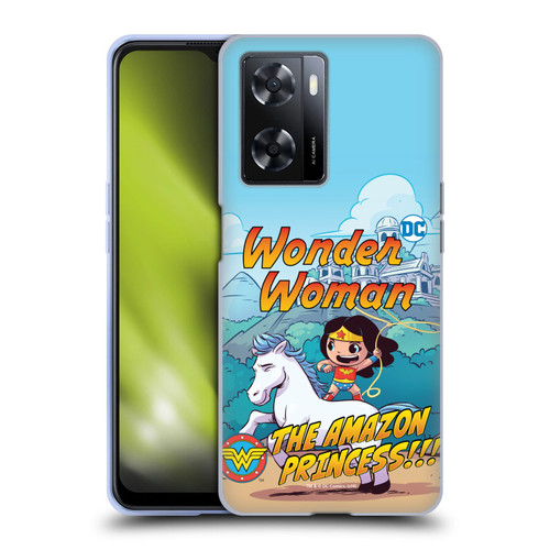 Super Friends DC Comics Toddlers Comic Covers Wonder Woman 2 Soft Gel Case for OPPO A57s