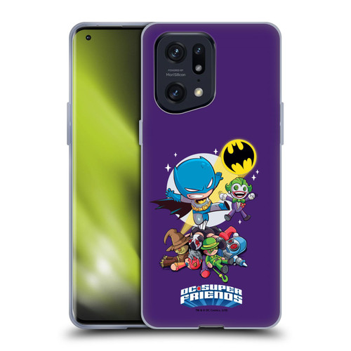 Super Friends DC Comics Toddlers Composed Art Batman Soft Gel Case for OPPO Find X5 Pro