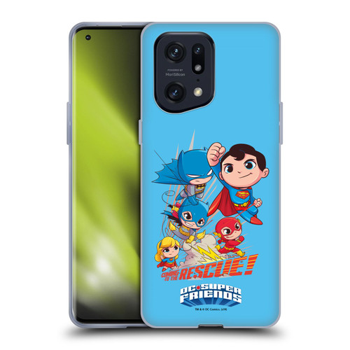 Super Friends DC Comics Toddlers Composed Art Group 1 Soft Gel Case for OPPO Find X5 Pro