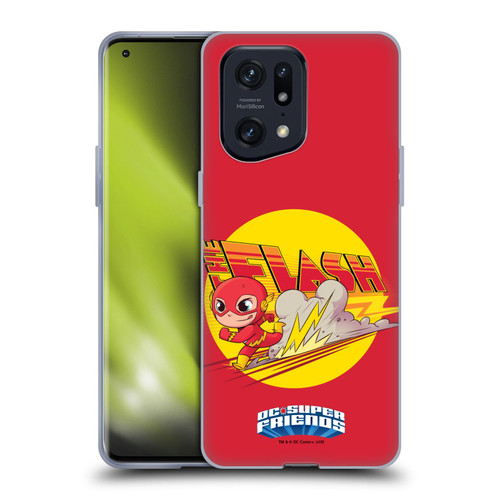 Super Friends DC Comics Toddlers Composed Art The Flash Soft Gel Case for OPPO Find X5 Pro