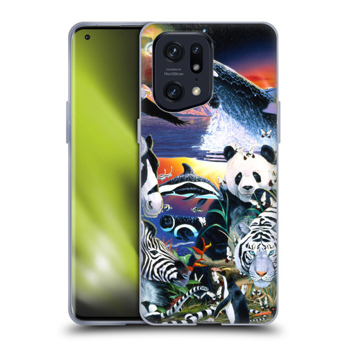 Graeme Stevenson Assorted Designs Animals Soft Gel Case for OPPO Find X5 Pro