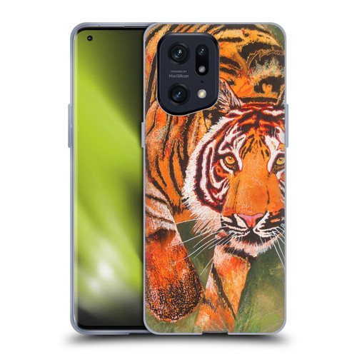 Graeme Stevenson Assorted Designs Tiger 1 Soft Gel Case for OPPO Find X5 Pro