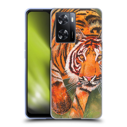 Graeme Stevenson Assorted Designs Tiger 1 Soft Gel Case for OPPO A57s