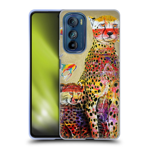 Graeme Stevenson Colourful Wildlife Cheetah Soft Gel Case for Motorola Edge 30