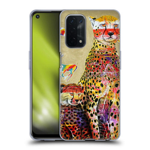 Graeme Stevenson Colourful Wildlife Cheetah Soft Gel Case for OPPO A54 5G