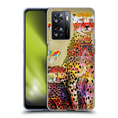Graeme Stevenson Colourful Wildlife Cheetah Soft Gel Case for OPPO A57s