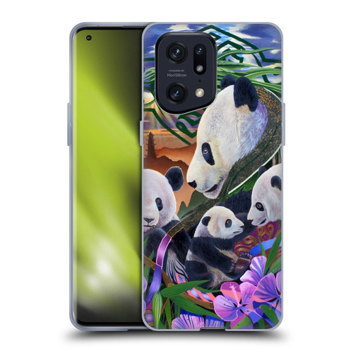 Graeme Stevenson Wildlife Pandas Soft Gel Case for OPPO Find X5 Pro