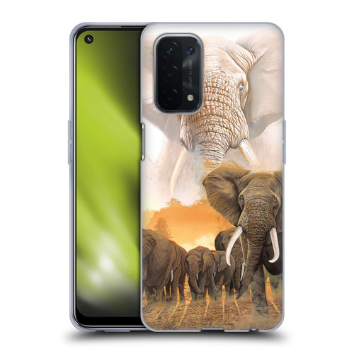 Graeme Stevenson Wildlife Elephants Soft Gel Case for OPPO A54 5G