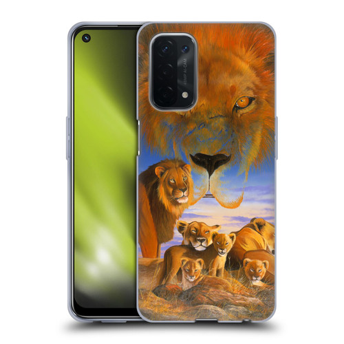 Graeme Stevenson Wildlife Lions Soft Gel Case for OPPO A54 5G