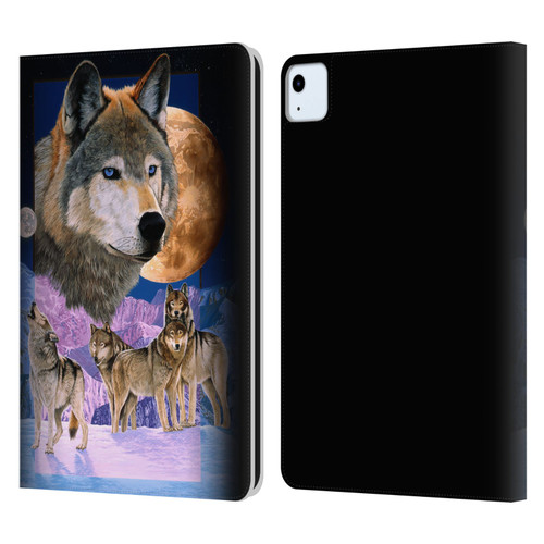 Graeme Stevenson Assorted Designs Wolves Leather Book Wallet Case Cover For Apple iPad Air 11 2020/2022/2024