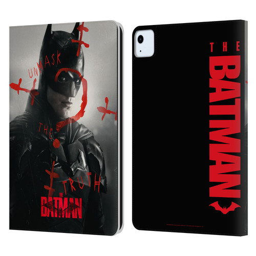 The Batman Posters Unmask The Truth Leather Book Wallet Case Cover For Apple iPad Air 2020 / 2022