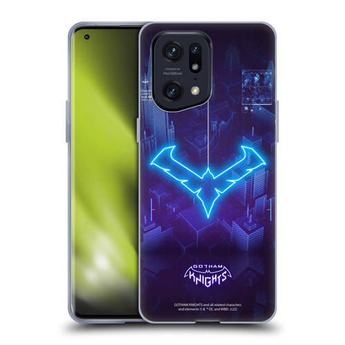 Gotham Knights Character Art Nightwing Soft Gel Case for OPPO Find X5 Pro