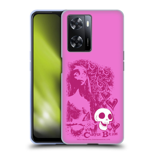 Corpse Bride Key Art Pink Distressed Look Soft Gel Case for OPPO A57s