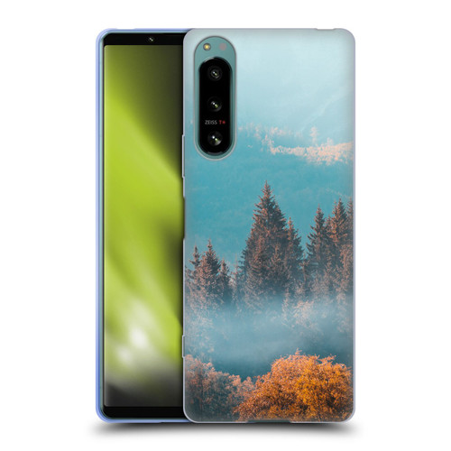 Patrik Lovrin Magical Foggy Landscape Autumn Forest Soft Gel Case for Sony Xperia 5 IV