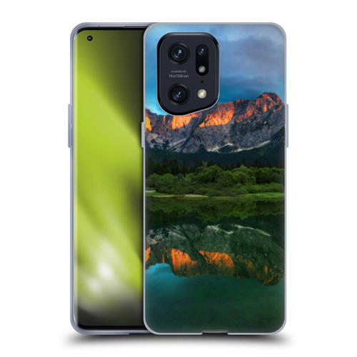 Patrik Lovrin Magical Lakes Burning Sunset Over Mountains Soft Gel Case for OPPO Find X5 Pro