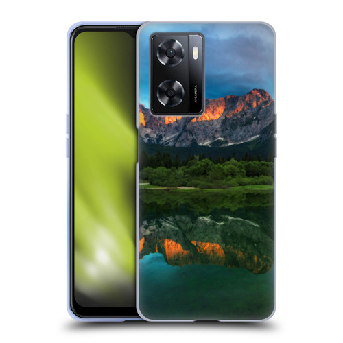 Patrik Lovrin Magical Lakes Burning Sunset Over Mountains Soft Gel Case for OPPO A57s