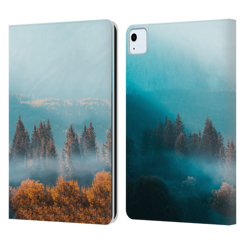 Patrik Lovrin Magical Foggy Landscape Autumn Forest Leather Book Wallet Case Cover For Apple iPad Air 11 2020/2022/2024